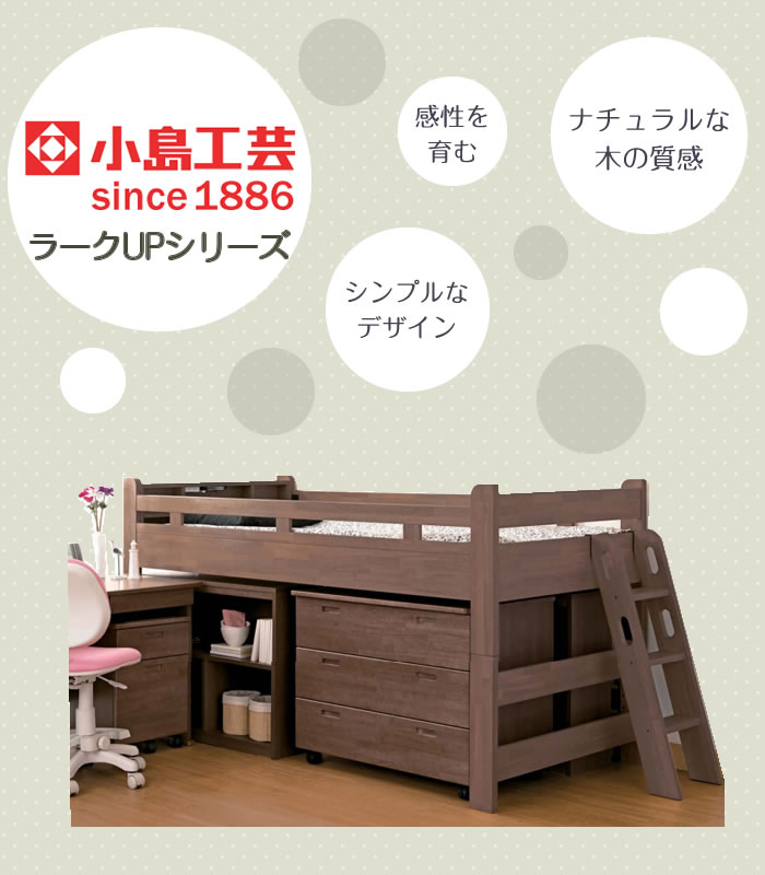 ラークアップ/2段ベッド用ハシゴ【シンプル/高品質/安心/小島工芸/収納/ラークUP/組合せ】