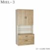 壁面収納MIEL-3/ミールキャビネット８０－ＴＯＨ【国産】【ユニット】【すえ木工】
