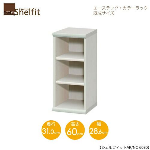 エースラック/カラーラックAR/NC6030〔高さ60・幅28.6・奥行31（cm）〕【シェルフィット】【収納】【棚】【本棚】【5色】【組み立て家具】【大洋】