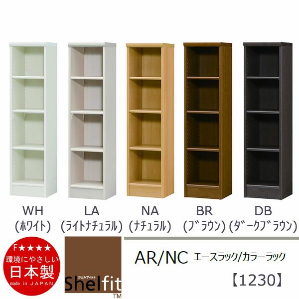 エースラック/カラーラックAR/NC1230〔高さ117・幅28.6・奥行31（cm）〕【シェルフィット】【収納】【棚】【本棚】【5色】【組み立て家具】【大洋】