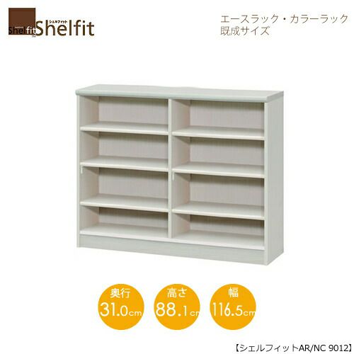 エースラック/カラーラックAR/NC9012〔高さ88.1・幅116.5・奥行31（cm）〕【シェルフィット】【収納】【棚】【本棚】【5色】【組み立て家具】【大洋】