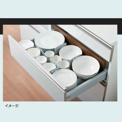 キッチン収納ディバイダーセット〔PS/幅80・奥行50cmタイプ対応〕DV-80ACS【組み合わせ/キッチン収納/オプション/片付け/収納上手/綾野製作所/PS】