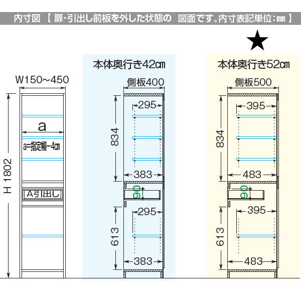 スリムすきまくんGタイプ〔樹脂扉〕幅15-30/奥行52cm（右開き）SSD-G1R-15/30D52【すきま収納/キッチン/寝室/リビング/洗面所/サニタリー/片付け上手/国産家具】