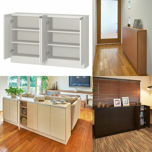 ミドルオーダー収納ミオMIO/9091-120S/奥行19.4cm【ダイニング/カウンター下収納/窓下収納/日本製/大洋】