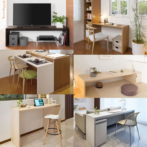 オーダーコンソールOC60151-180R高さ60.2/奥行29.5/幅151-180(cm）【書斎/ダイニング/カウンター/ソファーバックテーブル/窓下/文机/テレビ台/ワークデスク/リビング/ドレッサー/サイドテーブル/DIY/大洋】