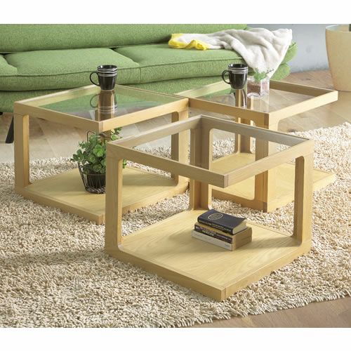 ガラスセンターテーブルダグ/OAK/50CT【インテリア/収納/おうちカフェ/リビング/おしゃれ/ナチュラル/シギヤマ家具】