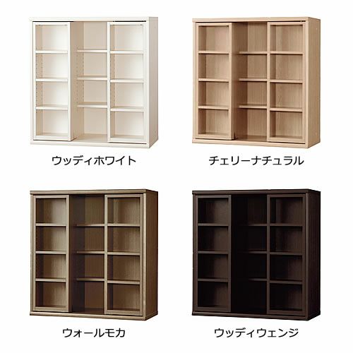 ニューオファーNOF-90スライドオープン【書棚/家電/収納棚/壁面収納/国産家具/小島工芸】