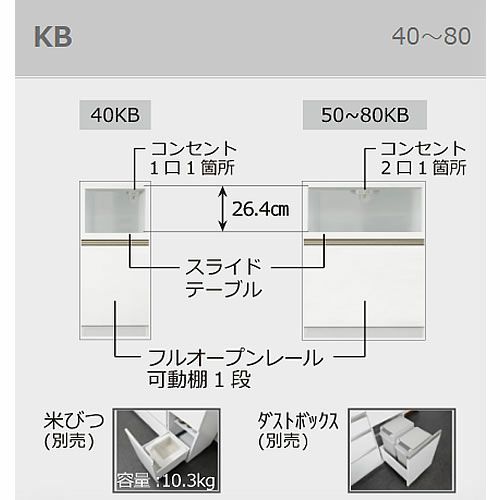 食器棚ブランシェ〔下台/奥行51cm〕40KB【キッチンボード/収納/オリジナル/高橋木工】