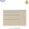 キッチンボードHYATT（ハイアット）奥行45cmタイプ下台HY-120DR（右開き）【食器棚/家電収納/マンションサイズ/奥行45cm/カラーオーダー/片づけ上手/SAクラフト】