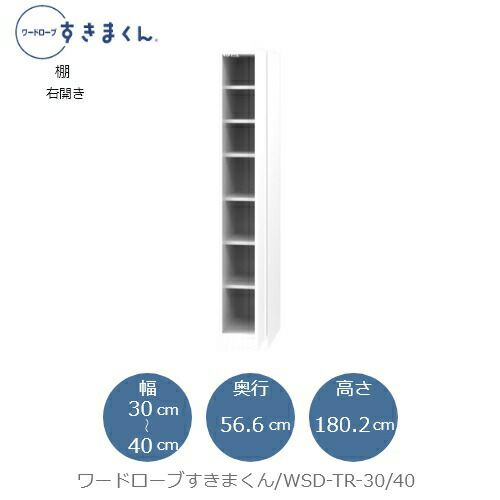 ワードローブすきまくんWSDTR-30/40【衣類収納/サイズオーダー/チェスト/フジイ】