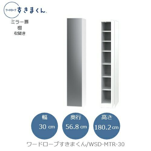 ワードローブすきまくんWSDMTR-30【衣類収納/サイズオーダー/チェスト/フジイ】