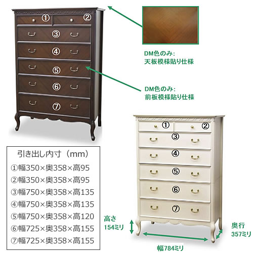 フルールハイチェスト90DM【インテリア/リビング/ダイニング/クラシカル/東海家具】