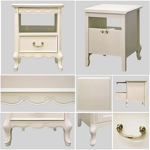 フルールナイトテーブルWH【インテリア/リビング/ダイニング/クラシカル/東海家具】