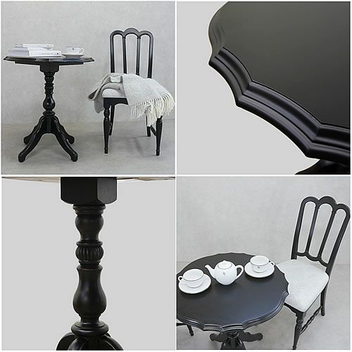 ノワールティーテーブル【インテリア/リビング/ダイニング/お茶会/クラシカル/東海家具】