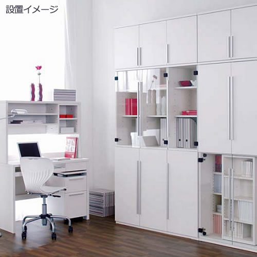 COM-1C1B-80H書棚ウッディホワイト【書斎デスク/テレワーク/ホームオフィス/国産家具/小島工芸】