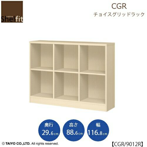 チョイスグリッドラックCGR9012R〔奥行29.6cm〕【多目的ラック/オープンラック/リビング収納/オフィス/ショップ/大洋】