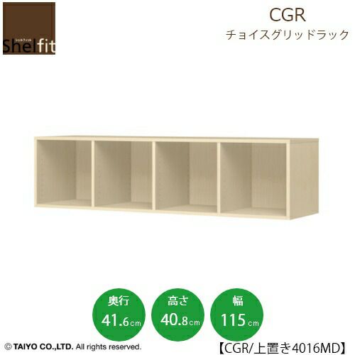 チョイスグリッドラックCGR上置き4016MD〔奥行41.6cm〕【多目的ラック/オープンラック/リビング収納/オフィス/ショップ/大洋】