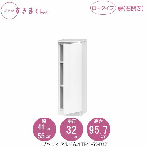 ブックすきまくんBSDLTR41-55/D32【リビング/書斎/書棚/壁面収納/組合せ】