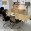 TR140カウンター/LBR/BK【ダイニング/カフェ風/収納/サンキコーポレーション】