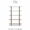 TR100シェルフ/LBR/BK【ダイニング/収納/書斎/サンキコーポレーション】