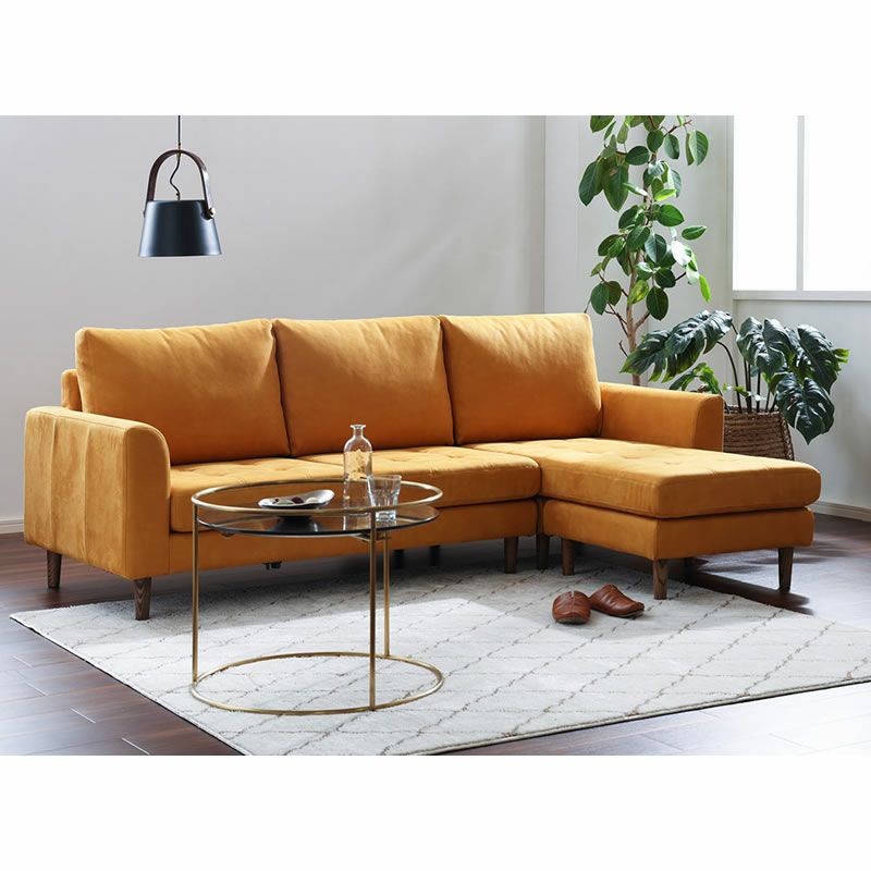 シェーズロングソファ/マウルス2スモール/特注色スーパーSLTレザーテックス【カウチソファ/リビング/ダイニング/リラックス/ラグジュアリー/大人空間/関家具】