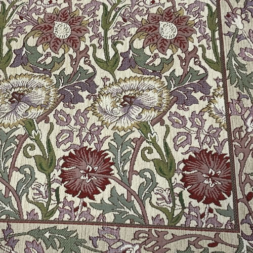 玄関マット・ラグピンク＆ローズKF1718200x200〔ピンク〕【モリスデザインスタジオ/ウィリアムモリス/ナデシコ/キッチンマット/玄関マット/川島織物セルコン】