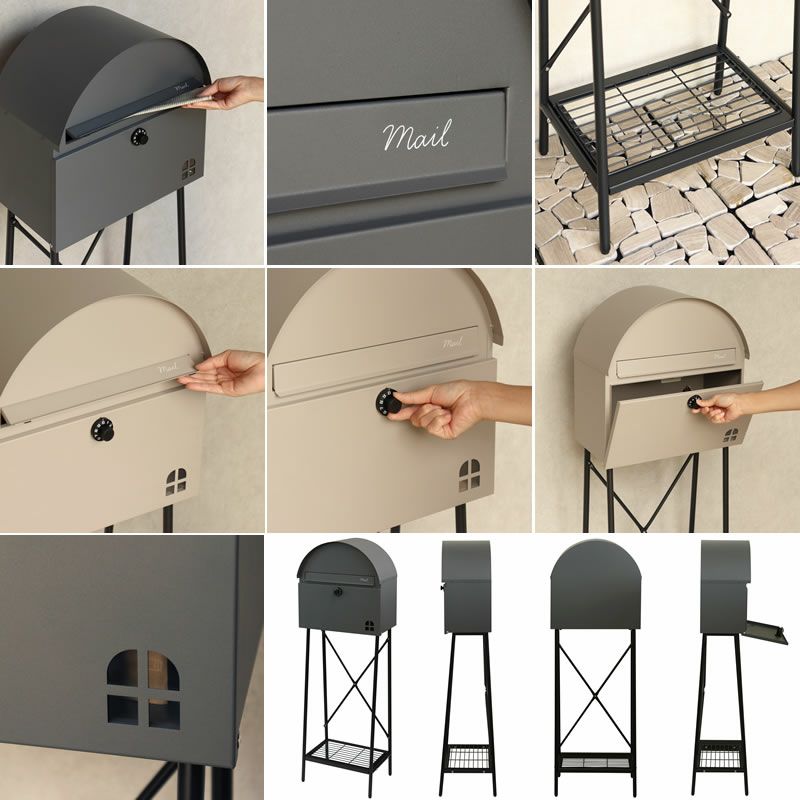 MOJYUモジュ宅配ボックス付ポスト2段プリモ